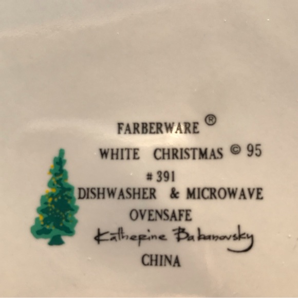 Farberware “White Christmas” Chop Plate/Round Platter 1995 - Picture 4 of 5